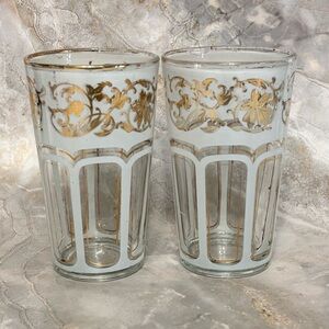 Vintage Moroccan Tea Glasses 4oz Set of 2